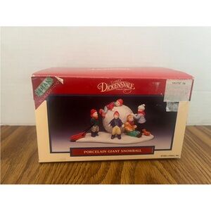 Lemax Dickensvale Giant Snowball Figurine - Red and White